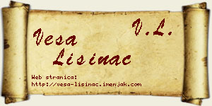 Vesa Lisinac vizit kartica